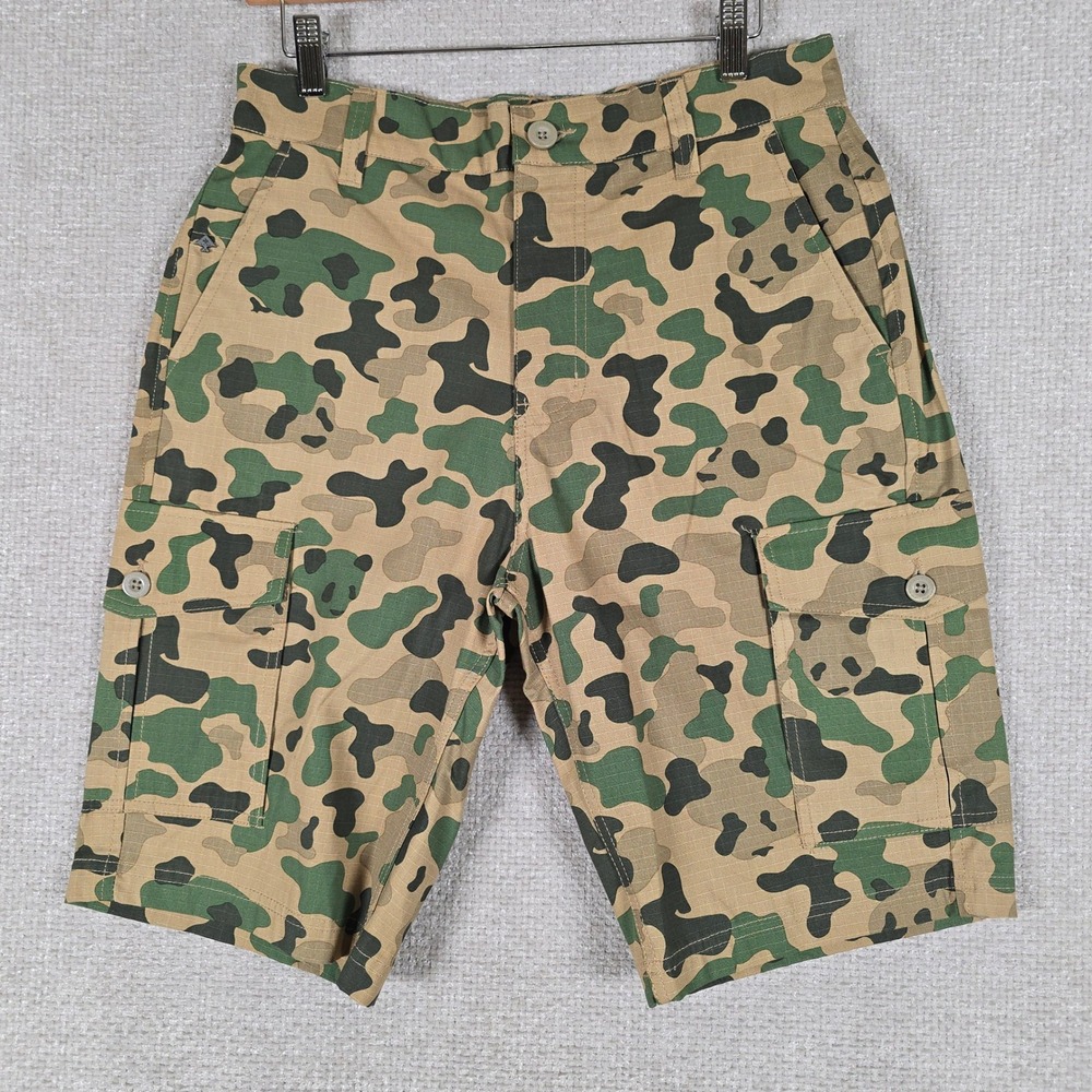 LRG Mens Duck Camo Ripstop Cargo Shorts Green Brown Size 30